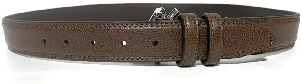 Florsheim Mens Brown Genuine Leather Belt Size 38 Pebble Grain 1136